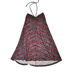 Patagonia Women’s Halter Sundress Multicolor Ikat Print Organic Cotton Blend (M)